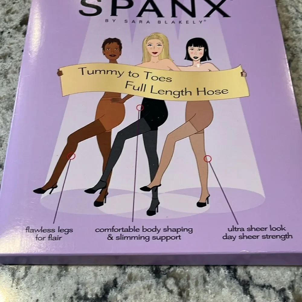 SPANX All the Way Tummy to Toes Full Length Hose Nude Medium Control Size G NIP
